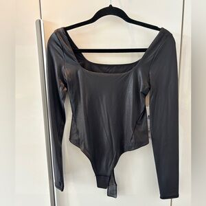 Lululemon Wundermost Ultra Shine Nulu Black Long-Sleeve Bodysuit Small